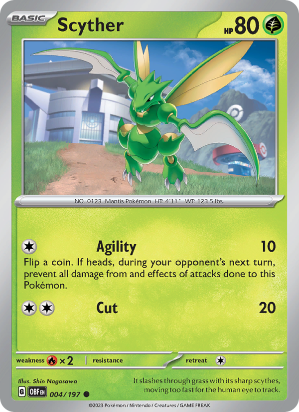 Scyther (004/197) Reverse Holo card image