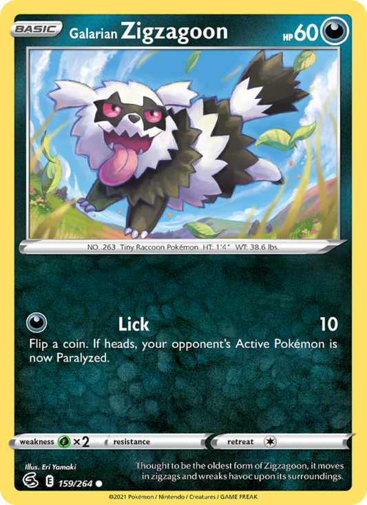 Galarian Zigzagoon (159/264) Reverse Holo card image