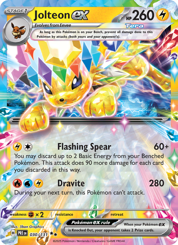 Jolteon ex (030/131) Reverse Holo card image