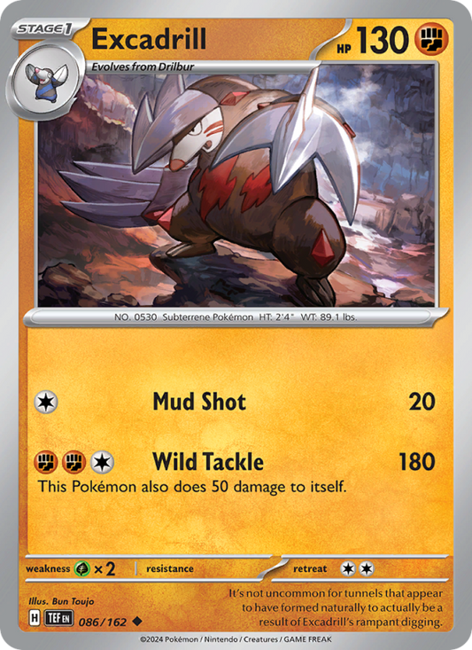 Excadrill (086/162) Reverse Holo card image
