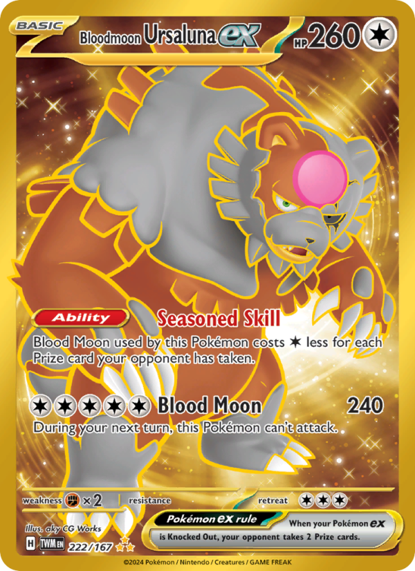 Bloodmoon Ursaluna ex (222/167) Holographic card image