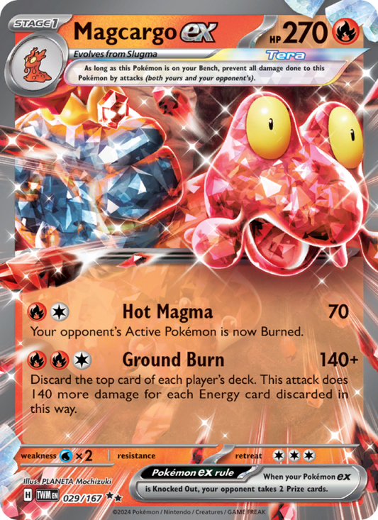 Magcargo ex (029/167) Holographic card image