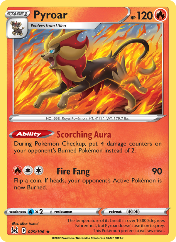 Pyroar (029/196) Reverse Holo card image