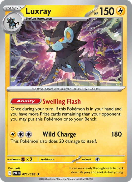 Luxray (071/193) Reverse Holo card image