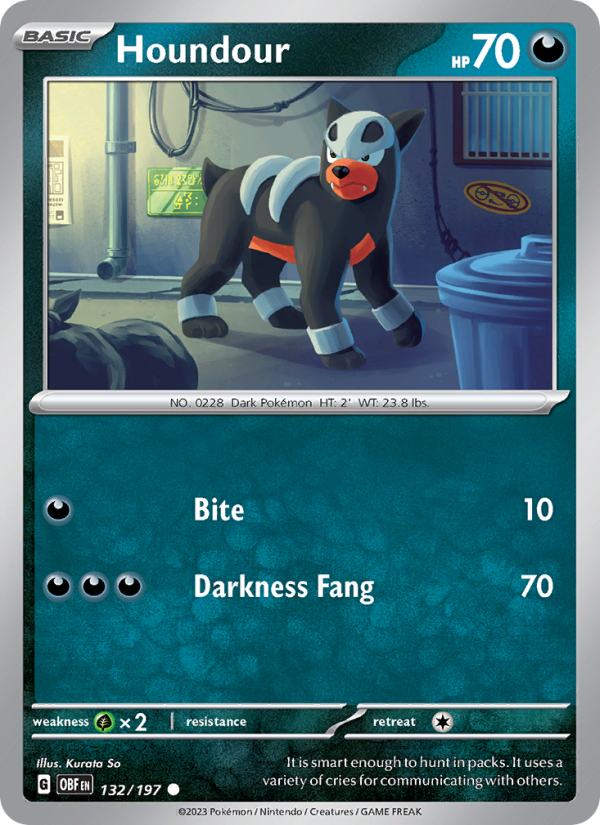 Houndour (132/197) Reverse Holo card image