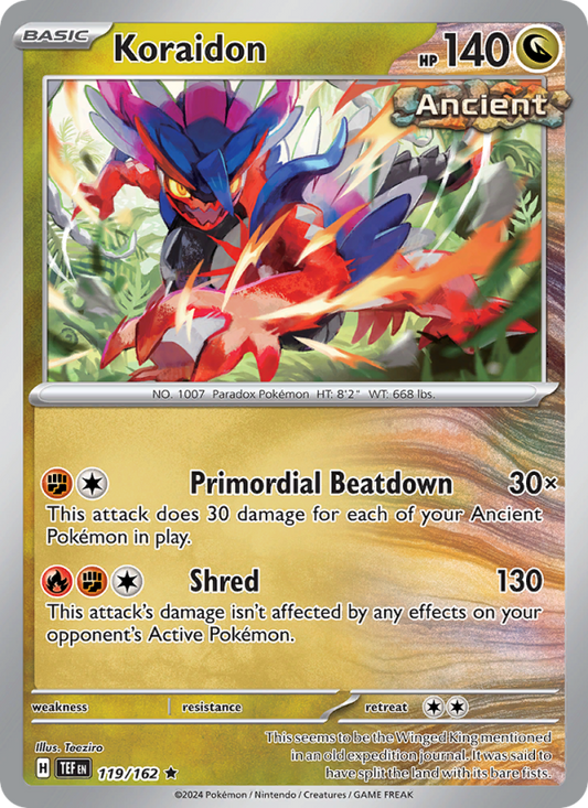 Koraidon (119/162) Reverse Holo card image