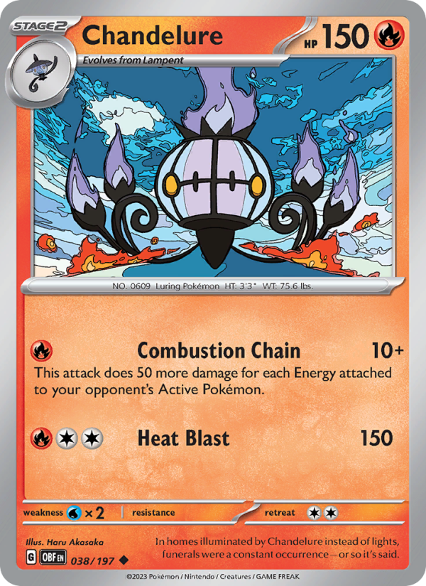 Chandelure (038/197) Reverse Holo card image