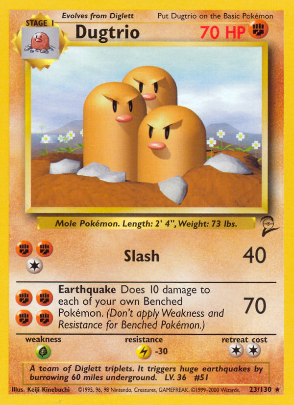 Dugtrio (023/130) Reverse Holo card image