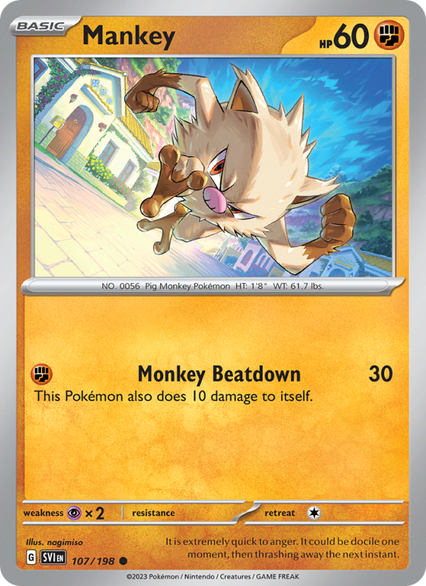 Mankey (107/198) Reverse Holo card image