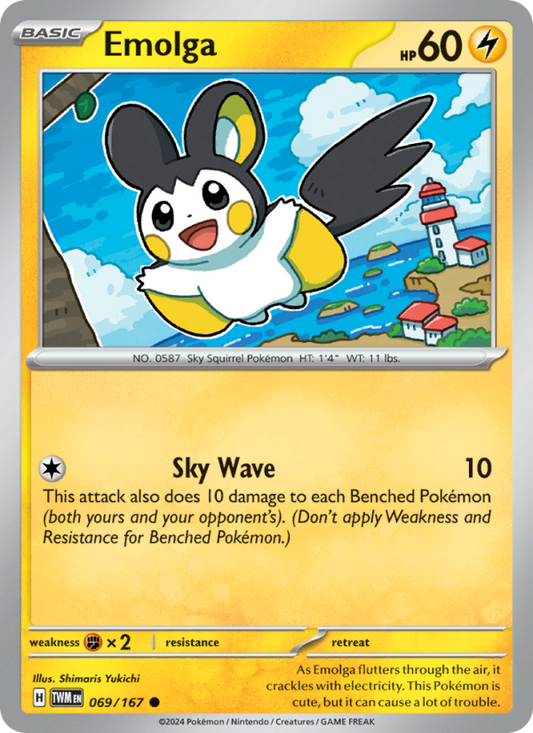 Emolga (069/167) Reverse Holo card image