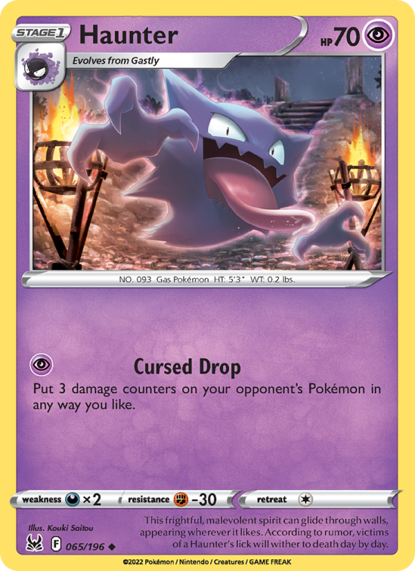 Haunter (065/196) Reverse Holo card image