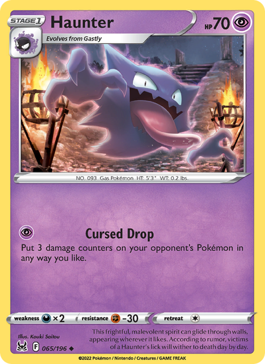 Haunter (065/196) Reverse Holo card image