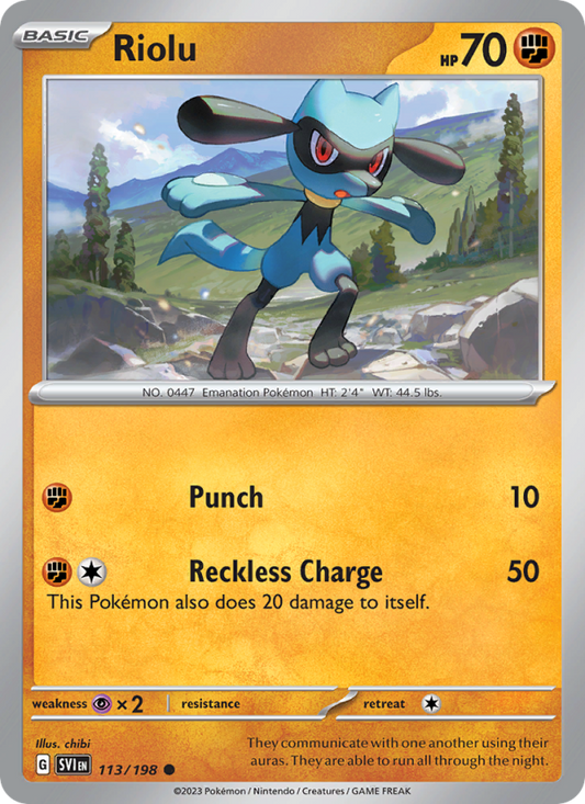Riolu (113/198) Reverse Holo card image