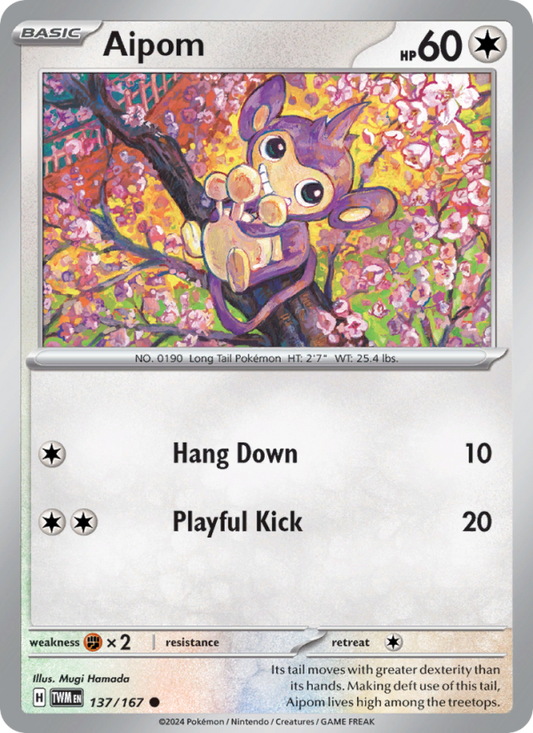 Aipom (137/167) Reverse Holo card image