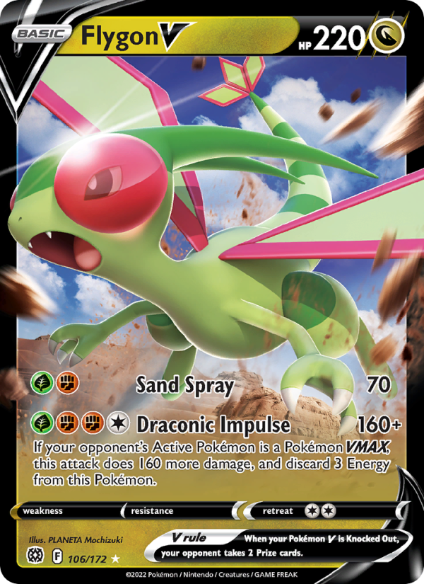 Flygon V (106/172) Holographic card image