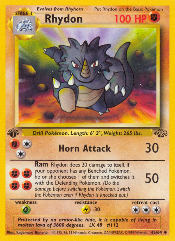 Rhydon (045/64) Reverse Holo card image