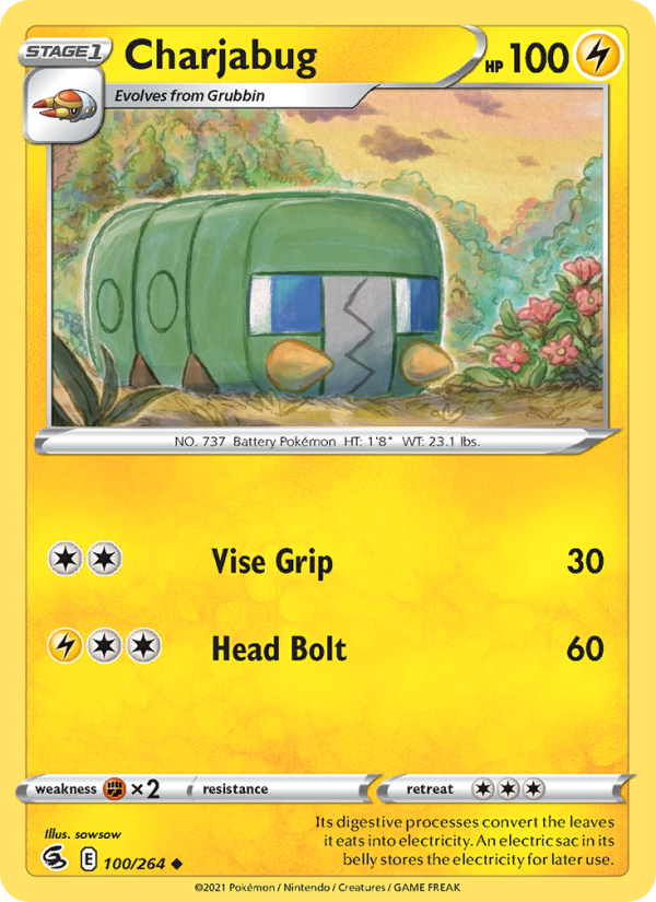 Charjabug (100/264) Reverse Holo card image