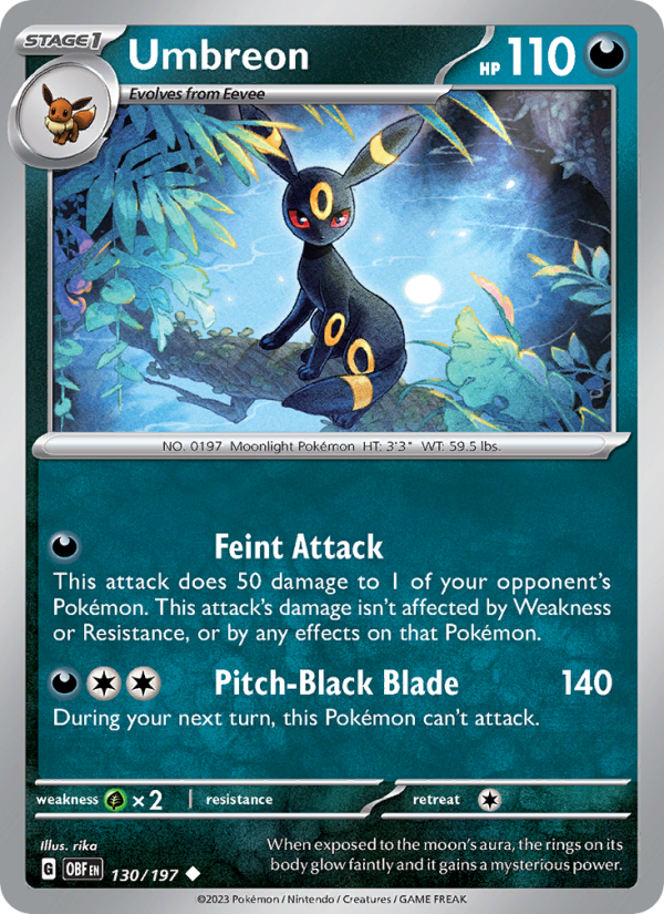 Umbreon (130/197) Reverse Holo card image