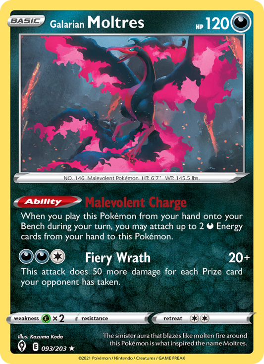 Galarian Moltres (093/203) Reverse Holo card image