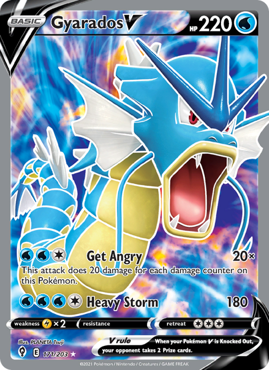 Gyarados V (171/203) Holographic card image