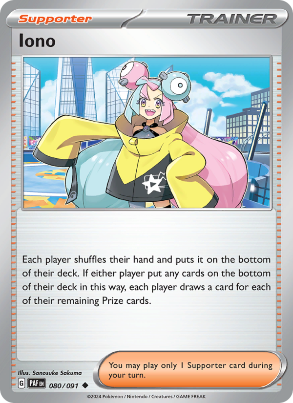 Iono (080/91) Reverse Holo card image