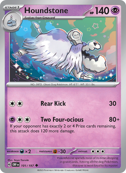 Houndstone (101/197) Reverse Holo card image
