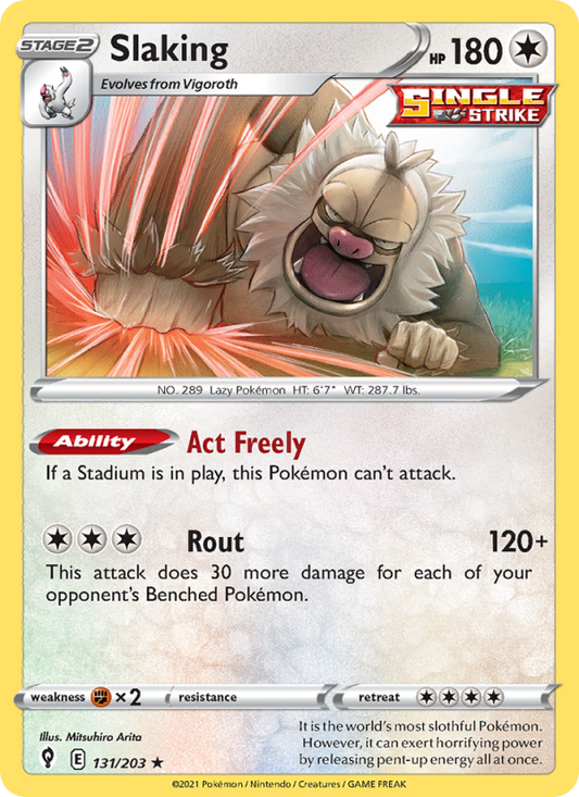 Slaking (131/203) Reverse Holo card image