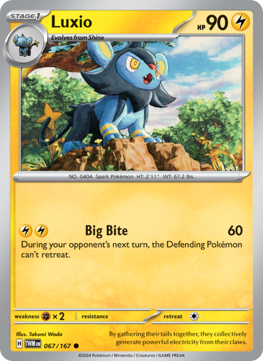 Luxio (067/167) Reverse Holo card image