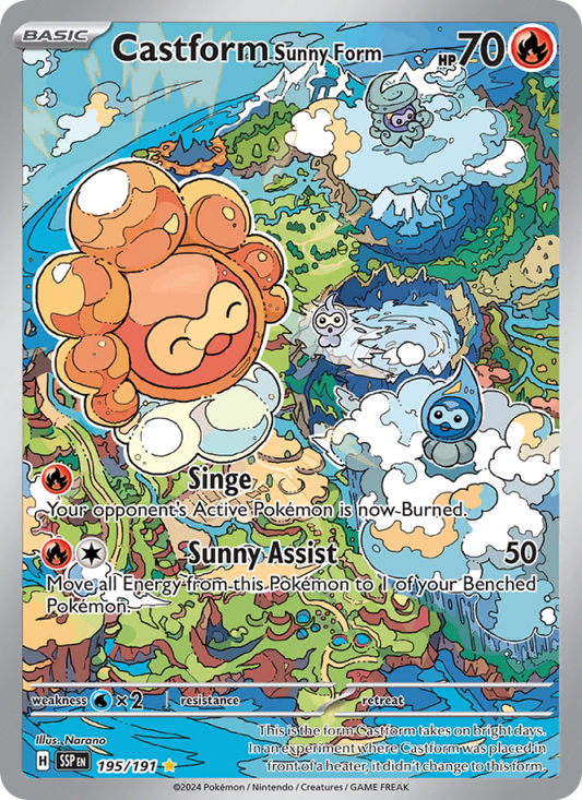 Castform Sunny Form (195/191) Holographic card image