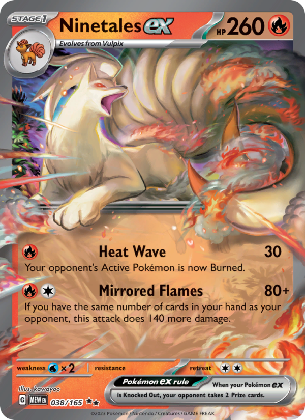 Ninetales ex (038/165) Holographic card image