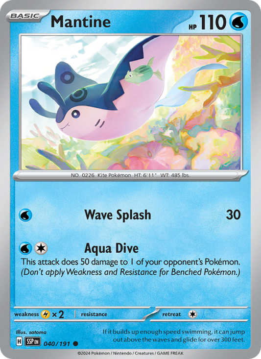 Mantine (040/191) Reverse Holo card image