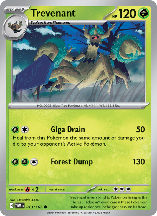 Trevenant (013/167) Reverse Holo card image
