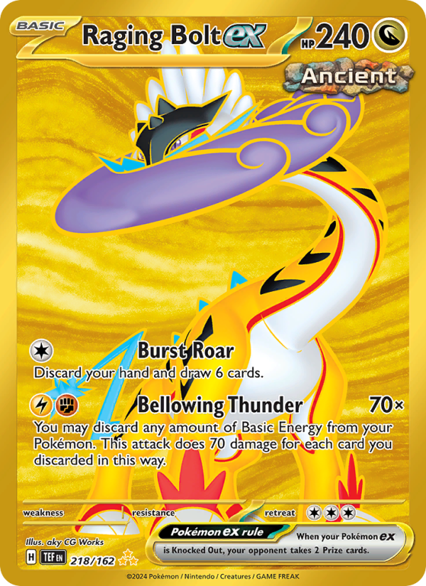 Raging Bolt ex (218/162) Holographic card image