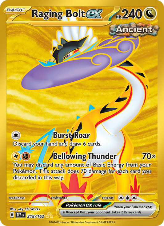 Raging Bolt ex (218/162) Holographic card image
