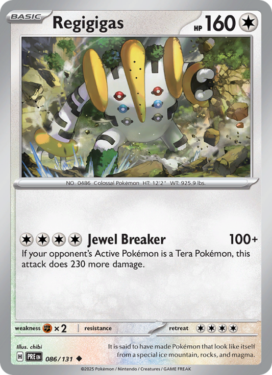 Regigigas (086/131) Reverse Holo card image