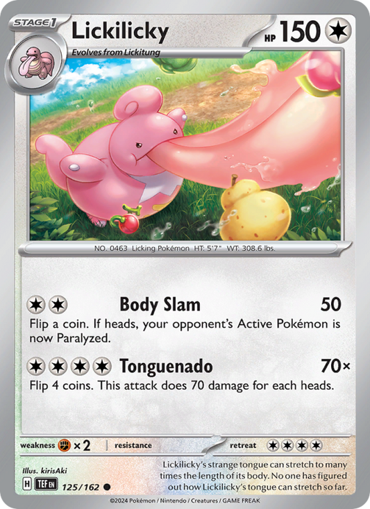 Lickilicky (125/162) Reverse Holo card image