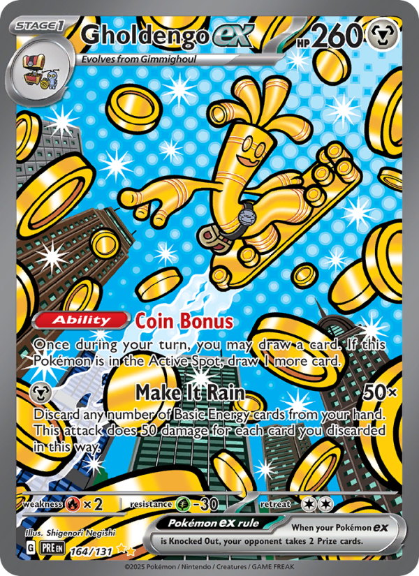 Gholdengo ex (164/131) Reverse Holo card image