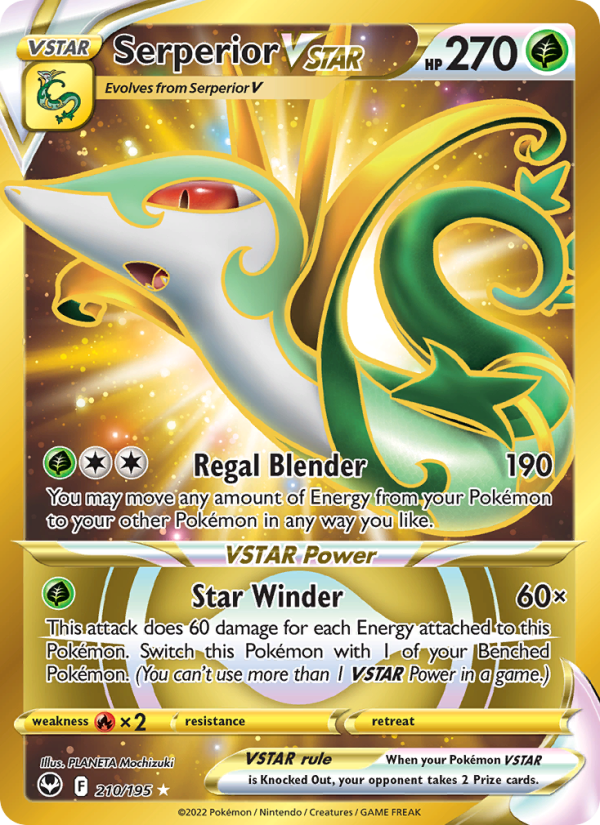 Serperior VSTAR (210/195) Holographic card image