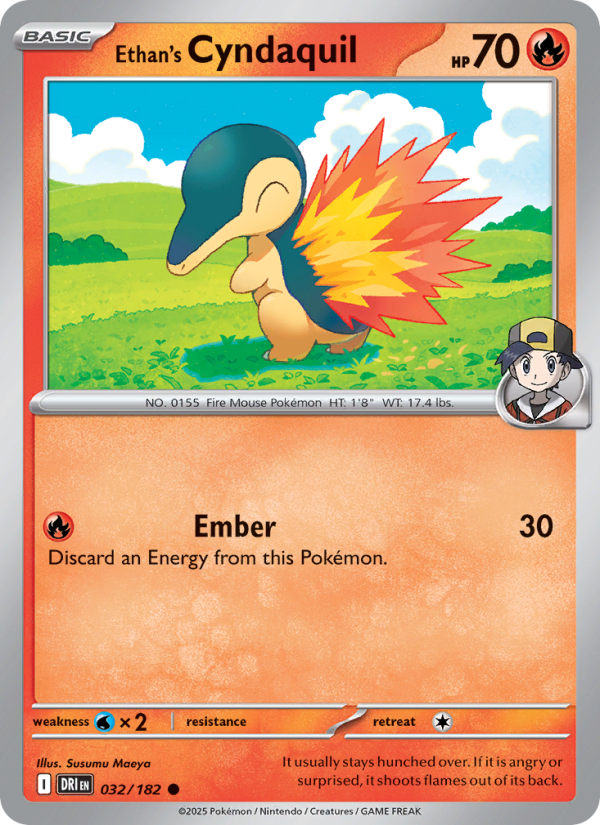 Ethan's Cyndaquil (032/182) Reverse Holo card image