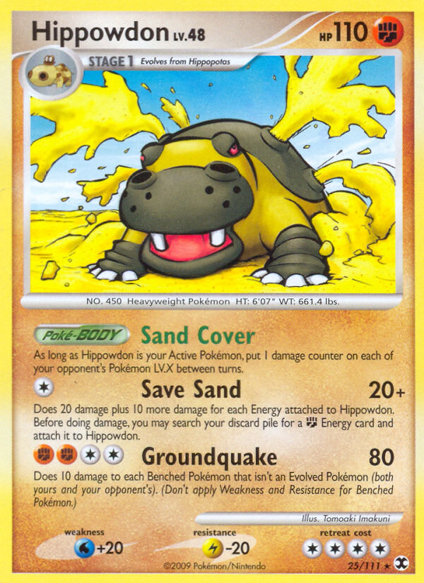 Hippowdon (025/111) Reverse Holo card image