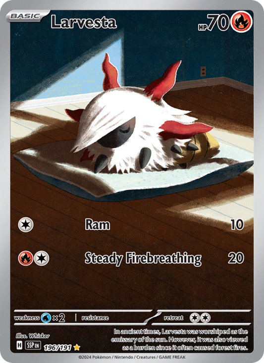 Larvesta (196/191) Holographic card image