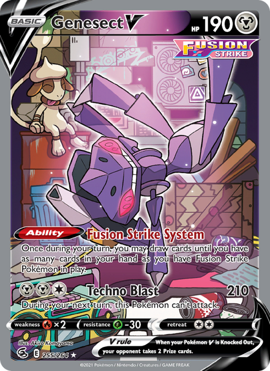 Genesect V (255/264) Holographic card image