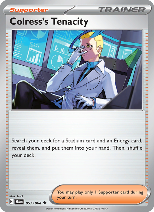 Colress's Tenacity (057/64) Reverse Holo card image