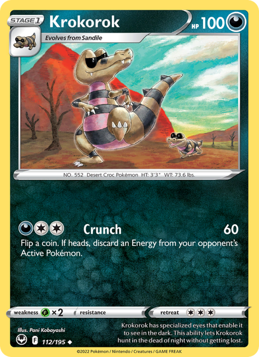 Krokorok (112/195) Reverse Holo card image