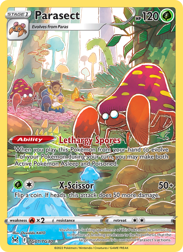 Parasect (TG01/196) Holographic card image