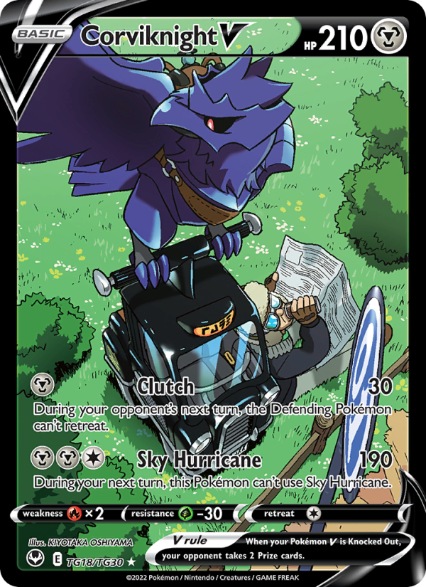 Corviknight V (TG18/195) Holographic card image