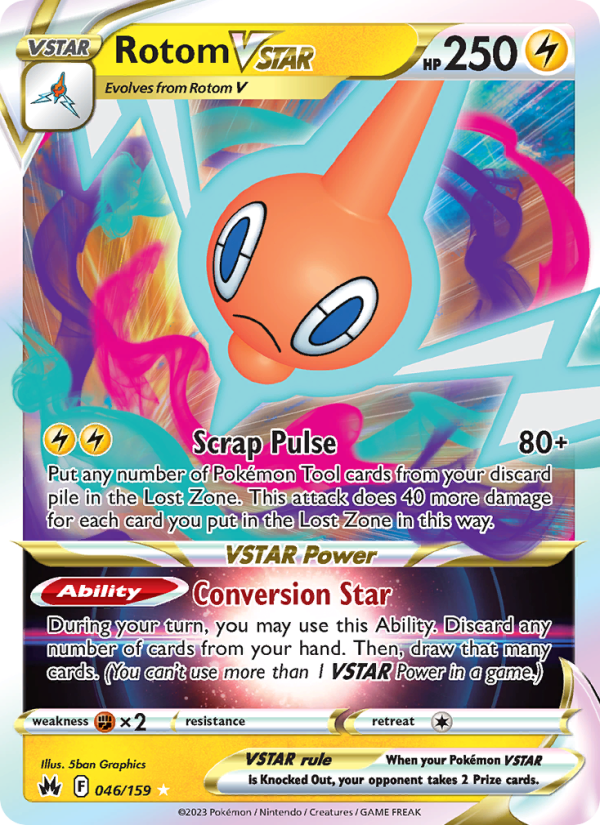 Rotom VSTAR (046/159) Holographic card image