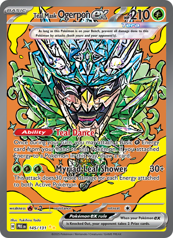 Teal Mask Ogerpon ex (145/131) Reverse Holo card image