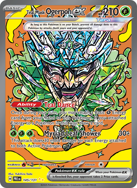 Teal Mask Ogerpon ex (145/131) Reverse Holo card image