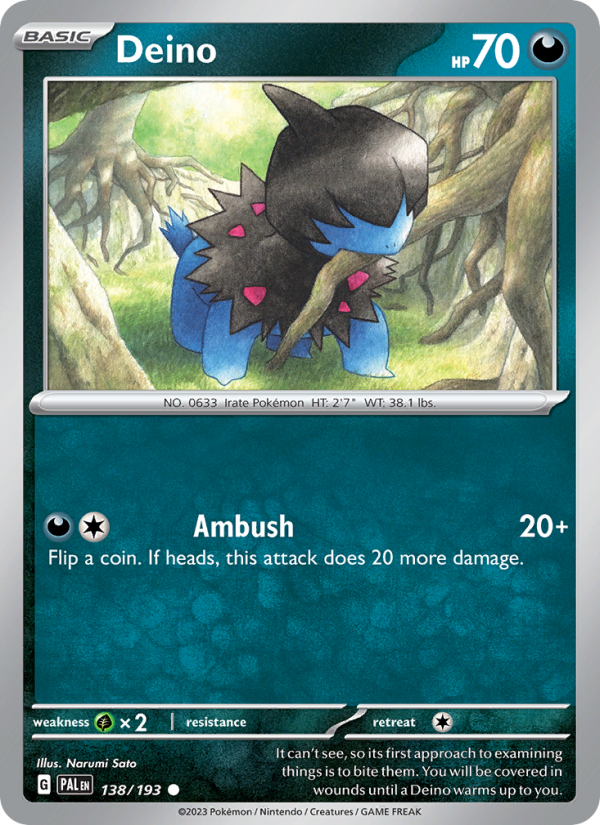 Deino (138/193) Reverse Holo card image